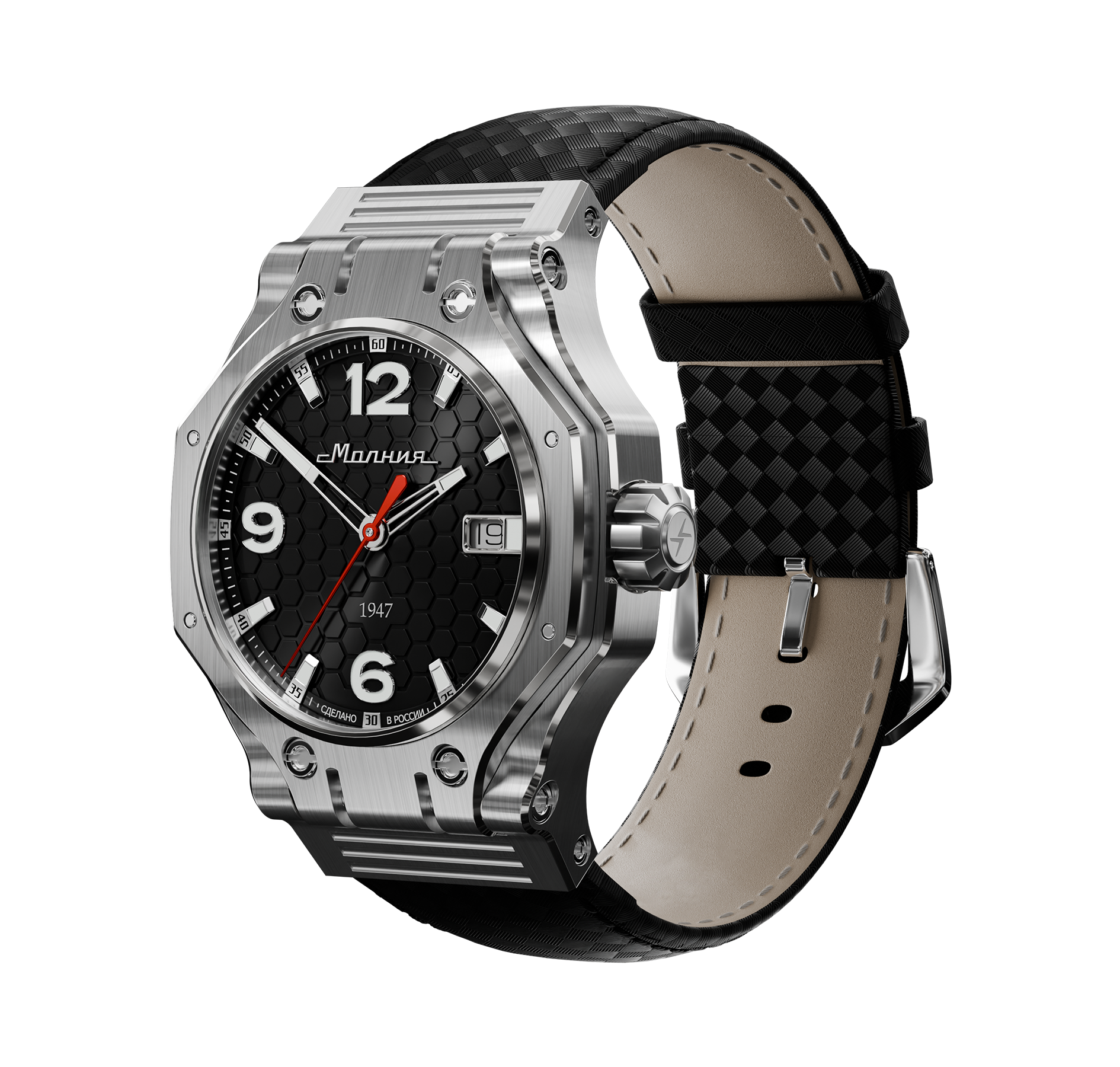 Hyron TCB 8215 44 mm con cuerda automática