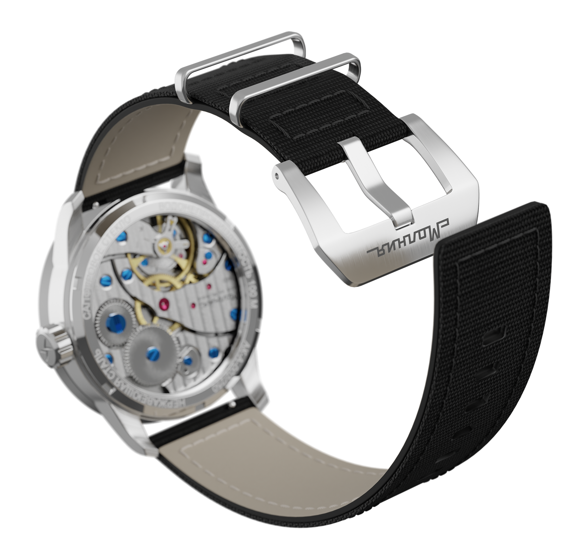 Energy, black, nylon, buckle-clasp.