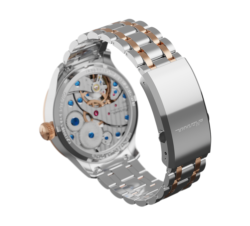 Pulsera de acero Debut con PVD chapado en oro, 20 mm