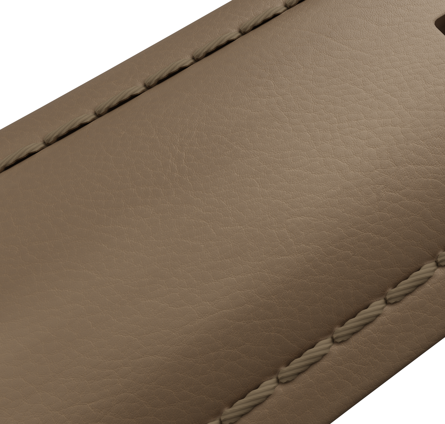 Light beige nubuck genuine leather strap, 24 mm, quick-change system, buckle clasp