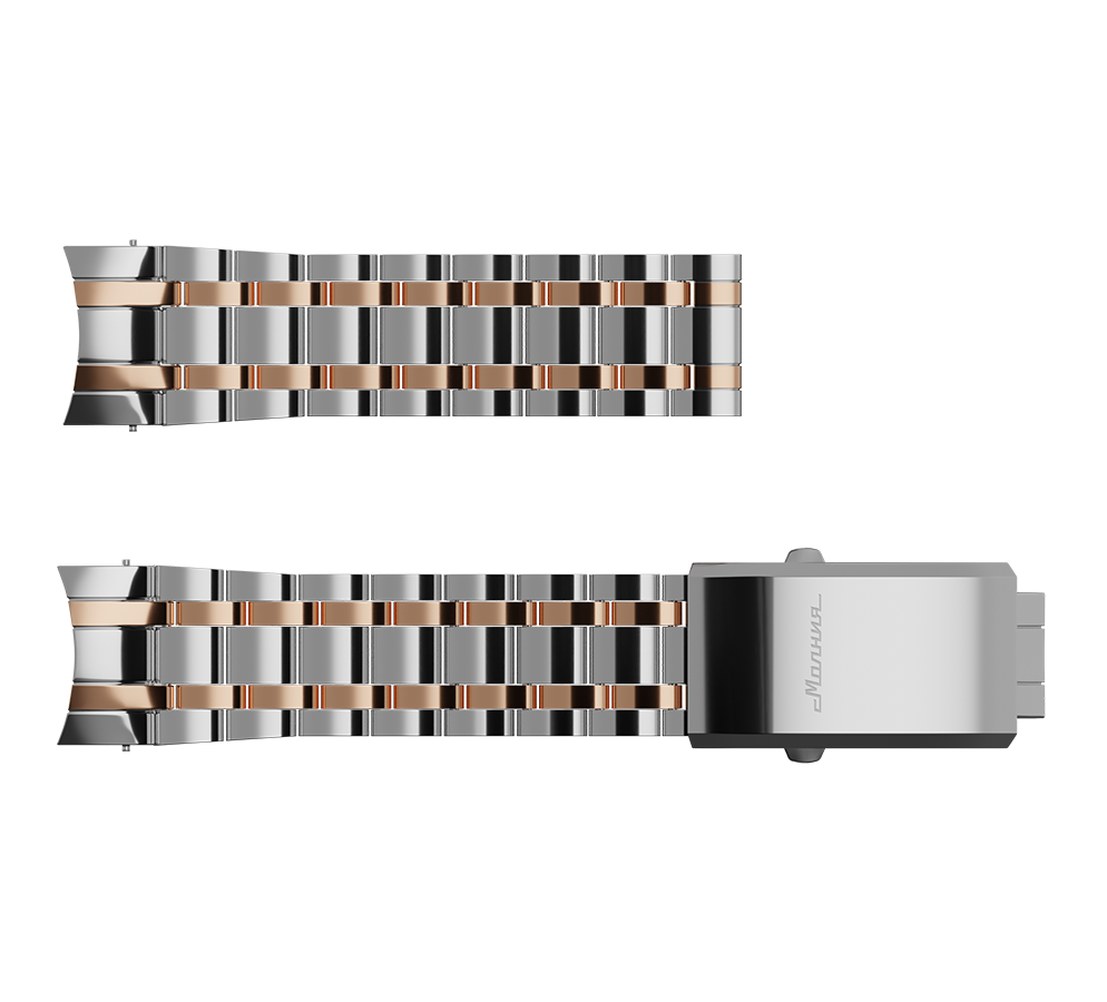 Pulsera de acero Debut con PVD chapado en oro, 20 mm