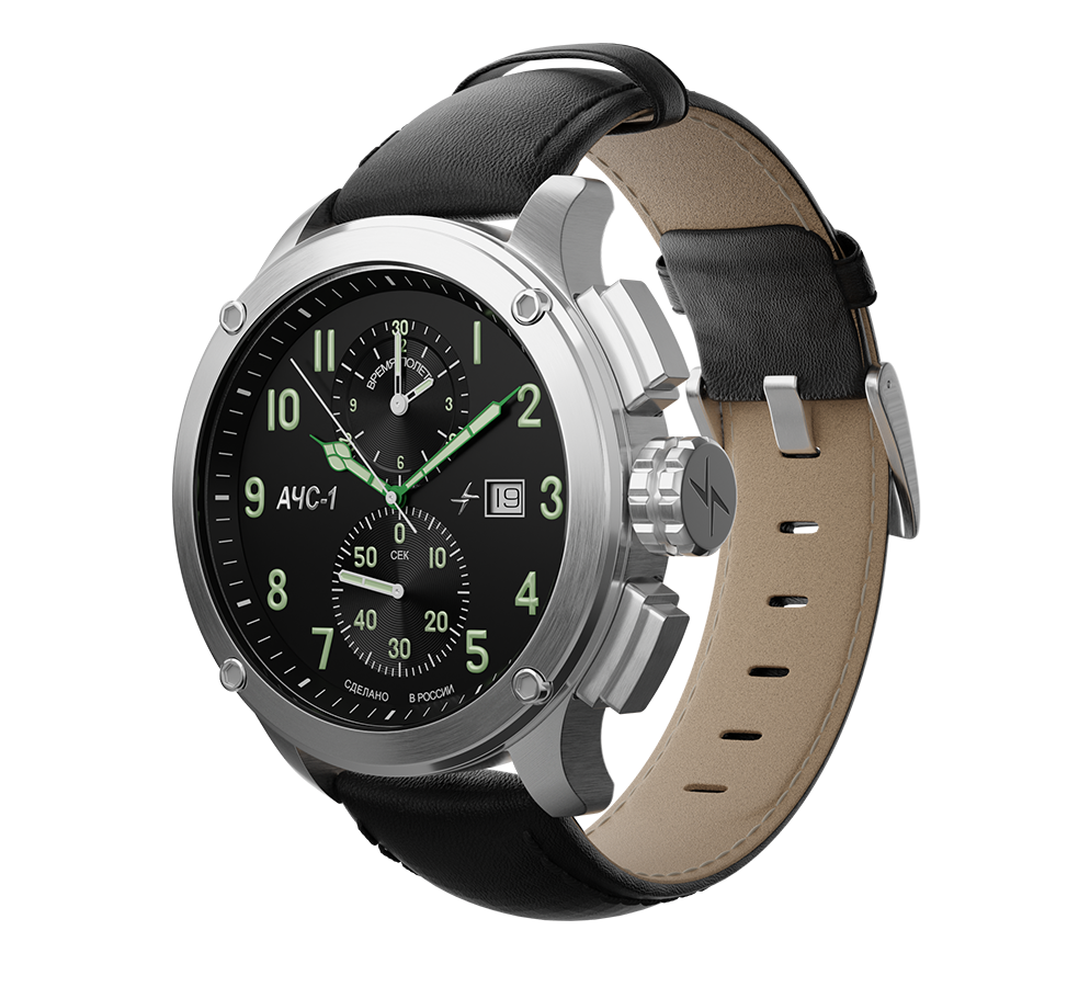AChS-1 3520.D 44 mm quartz chronograph steel matt