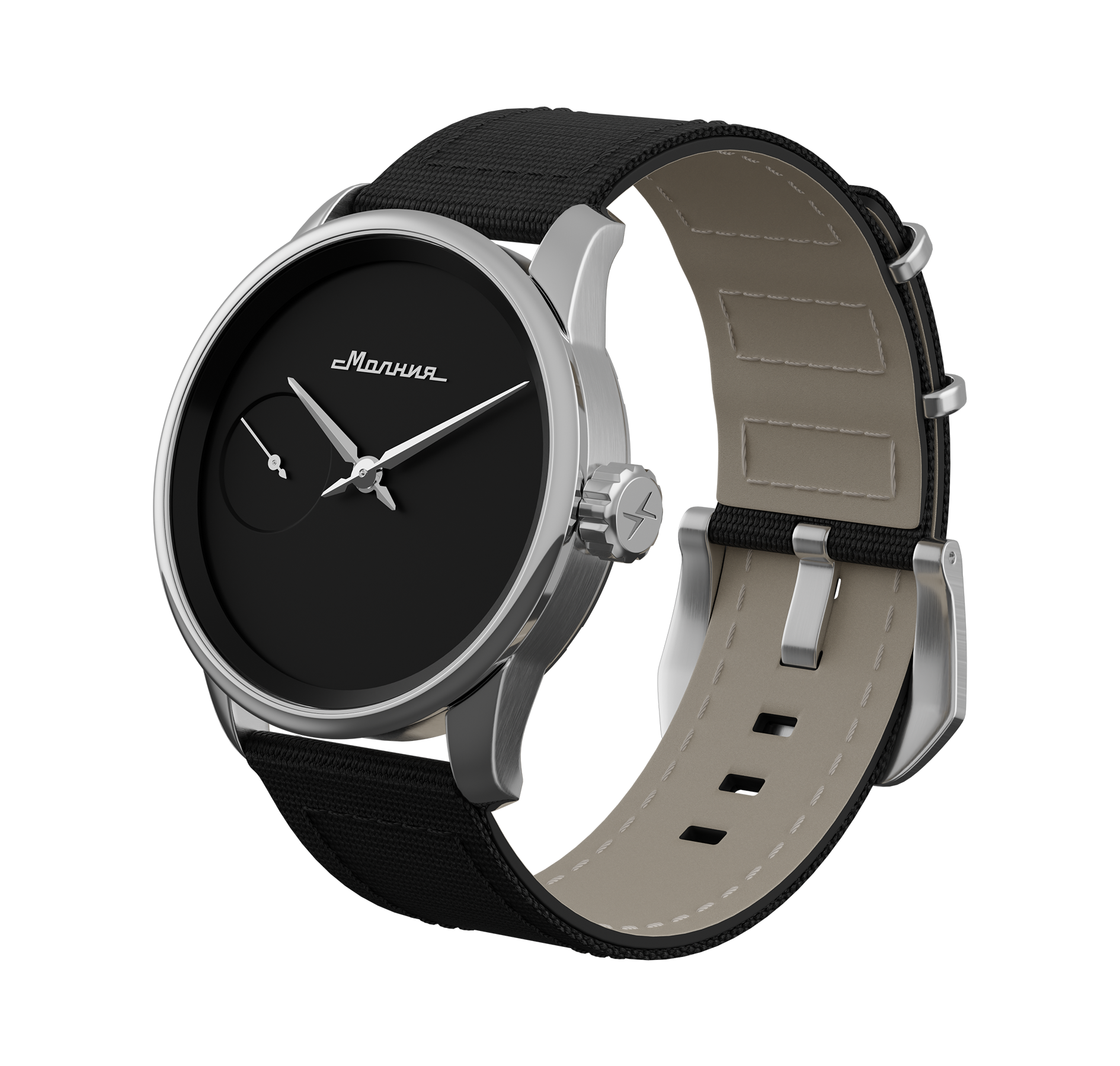 Energy, black, nylon, buckle-clasp.