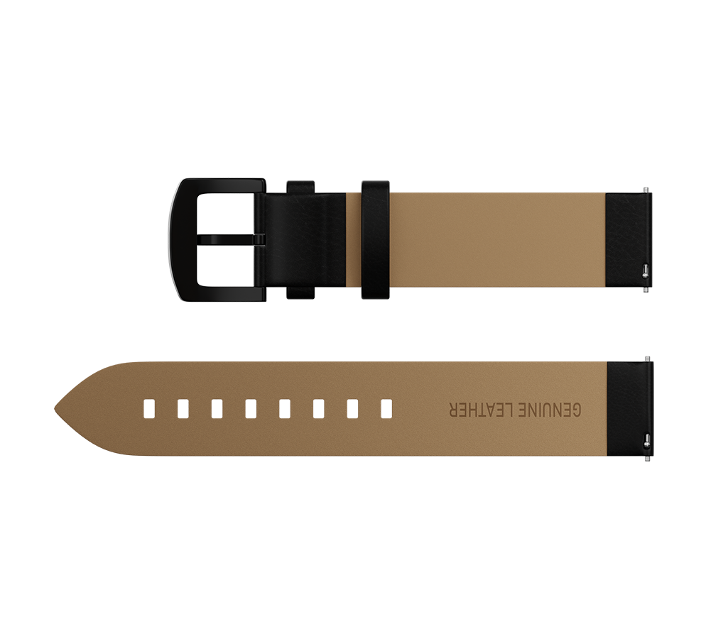 Genuine leather, black, quick change system, military style.