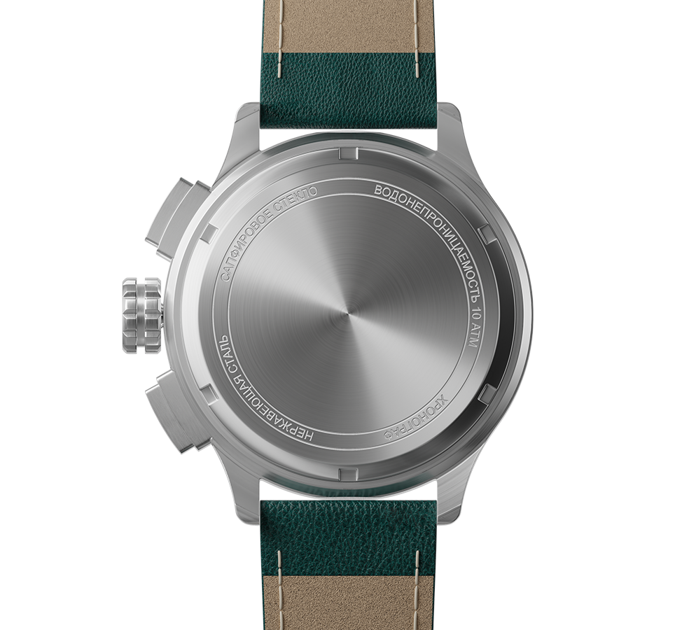 AChS-1 3520.D 44 mm quartz chronograph green matt