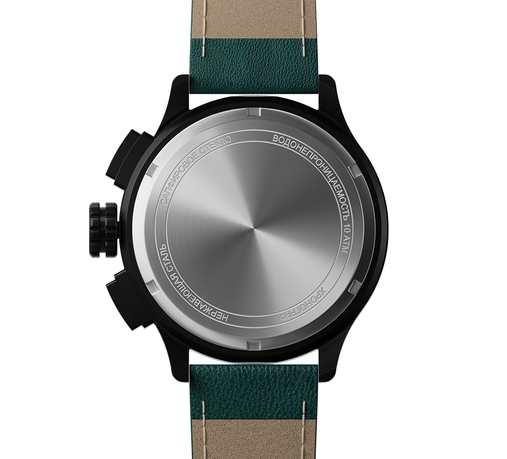 AChS-1 3520.D 44 mm quartz chronograph green matt
