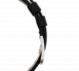 Black nubuck genuine leather strap with quick-change system, buckle clasp (1)