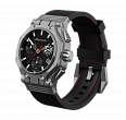 Hyron Silicone Strap  black with red stitching (1)