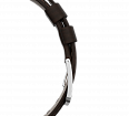 Dark brown nubuck genuine leather strap with quick-change system, buckle clasp (1)