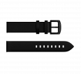 Smooth genuine leather, black, 20 mm, buckle clasp (1)