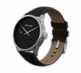 Dark brown nubuck genuine leather strap, quick-change system, military buckle (1)