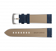 Blue nubuck genuine leather strap, 24 mm, quick-change system, buckle clasp (1)