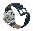 Blue nubuck genuine leather strap, quick-change system, military buckle (1)