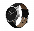 Black nubuck genuine leather strap with quick-change system, buckle clasp (1)