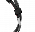 Hyron Silicone Strap  black with red stitching (1)