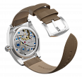 Light beige nubuck genuine leather strap, 24 mm, quick-change system, buckle clasp (1)