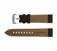 Dark brown nubuck genuine leather strap with quick-change system, buckle clasp (1)