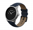 Blue nubuck genuine leather strap, quick-change system, military buckle (1)