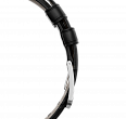 Embossed genuine leather, black, buckle clasp (1)