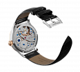 Black embossed genuine leather strap, pin buckle, 20 mm (1)