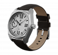 Dark brown nubuck genuine leather strap, 24 mm, quick-change system, buckle clasp (1)