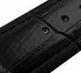 Black embossed genuine leather strap, pin buckle, 20 mm (1)