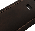 Dark brown nubuck genuine leather strap with quick-change system, buckle clasp (1)