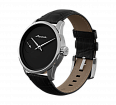 Embossed genuine leather, black, buckle clasp (1)