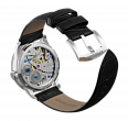 Embossed genuine leather, black, buckle clasp (1)
