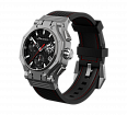 Hyron Silicone Strap  black with red stitching (1)