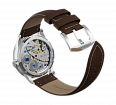Brown nubuck genuine leather strap, quick-change system, military buckle (1)