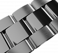 Pearl Bracelet 18 mm stainless steel, large links, "steel" color (1)