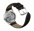 Dark brown nubuck genuine leather strap, quick-change system, military buckle (1)