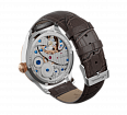 Brown embossed genuine leather strap, pin buckle, 20 mm (1)