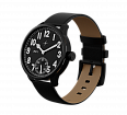 Smooth genuine leather, black, 20 mm, buckle clasp (1)