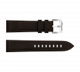 Dark brown nubuck genuine leather strap with quick-change system, buckle clasp (1)