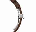Genuine leather, steel coloured butterfly clasp (1)