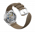 Light beige nubuck genuine leather strap, quick-change system, military buckle (1)