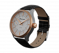 Black embossed genuine leather strap, pin buckle, 20 mm (1)