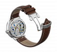 Genuine leather, steel coloured butterfly clasp (1)