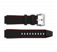 Hyron Silicone Strap  black with red stitching (1)