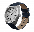 Blue nubuck genuine leather strap, 24 mm, quick-change system, buckle clasp (1)