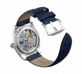 Blue nubuck genuine leather strap, 24 mm, quick-change system, buckle clasp (1)
