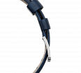 Blue nubuck genuine leather strap, 24 mm, quick-change system, buckle clasp (1)