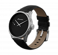 Embossed genuine leather, black, buckle clasp (1)