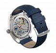 Blue nubuck genuine leather strap, 24 mm, quick-change system, buckle clasp (1)