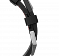 Hyron Silicone Strap  black with red stitching (1)